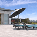 PURPLE LEAF Crank and Tilt Table Umbrella Outdoor Patio Market Umbrella with Visible Hand Crank System