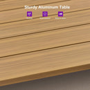 PURPLE LEAF Outdoor Dining Set All-Weather PE Rattan Outdoor Patio Furniture Set with Aluminum Frame