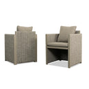 PURPLE LEAF Sanori Patio Dining Set Modern Large Weather-Resistant Table and Aluminum Chairs with Cushions for Garden Beige