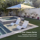 PURPLE LEAF Crank and Tilt Table Umbrella Outdoor Patio Market Umbrella with Visible Hand Crank System