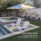 PURPLE LEAF Crank and Tilt Table Umbrella Outdoor Patio Market Umbrella with Visible Hand Crank System