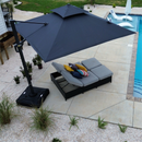 PURPLE LEAF Double Top 10 / 11 / 12 / 9 x 12 ft Square and Rectangle Outdoor Cantilever Umbrella