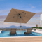 PURPLE LEAF Deluxe Aluminum Market Umbrella, Outdoor Table Umbrella for Patio, Porch