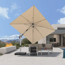 PURPLE LEAF Deluxe Left-Right Tilting Patio Umbrella Outdoor Swivel Cantilever Umbrellas