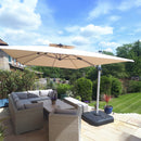 PURPLE LEAF Large Rectangular Porch Umbrella Outside Cantilever Patio Yard Umbrella