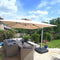 PURPLE LEAF Large Rectangular Porch Umbrella Outside Cantilever Patio Yard Umbrella