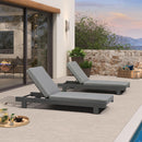 PURPLE LEAF Outdoor Daybed for Patio,  Poolside Chaise Lounge Bed with Cushion, Olefin Blend Fabric, Aluminum Frame Sunbed with Side Table for Deck and Backyard