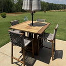 PURPLE LEAF Bar Stools Set of 2 with Back Aluminum Patio Counter Height Stools for Pool Lawn Kitchen All Weather Wicker Outdoor Bar Chairs