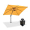 PURPLE LEAF Pool Umbrella Outdoor Cantilever Umbrella with In-ground Base
