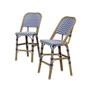 PURPLE LEAF French Bar Stool Set of 2 Outdoor Bar Patio Bar Height Stools Kitchen Counter Chair