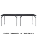 PURPLE LEAF  Outdoor Wall Mounted Hardtop Gazebo Metal Roof Patio Cover with Drainage System Outdoor Living Shelter for Backyard Lounge