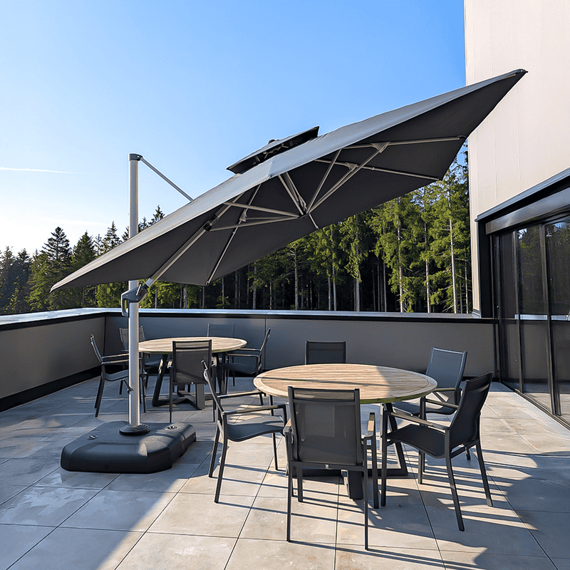 PURPLE LEAF Best Square Cantilever Pool Umbrella Outdoor Patio Sun Porch Umbrella