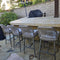 PURPLE LEAF Bar Stools Set of 4 Outdoor Aluminum Barstools with Back Modern Wicker Rattan Boho Garden Pool Patio Bar Chairs