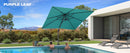 PURPLE LEAF Pool Umbrella Outdoor Cantilever Umbrella with In-ground Base