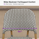 PURPLE LEAF Outdoor Bar Height Stools Set of 2 French Country Patio Rattan Bar Stool Chairs Outdoor Armless Barstools for Porch Garden Indoor Kitchen