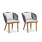 PURPLE LEAF Patio Dining Set for Garden Deck Wicker Table and Chairs Set