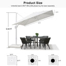 PURPLE LEAF Outdoor Patio Umbrella with Base, Best White Cantilever Umbrellas