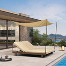 PURPLE LEAF Outdoor Daybed for Patio,  Poolside Chaise Lounge Bed with Cushion, Olefin Blend Fabric, Aluminum Frame Sunbed with Side Table for Deck and Backyard