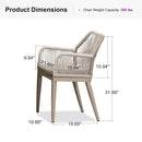 PURPLE LEAF 2 Pieces  Sunbrella Patio Dining Chairs with All-Weather Wicker Back and Comfortable Cushions for Deck, Garden, Kitchen