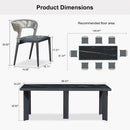PURPLE LEAF 7 / 9 / 11 pcs Outdoor Dining Set Patio Dining Furniture for Lawn Backyard Deck Brown