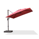 PURPLE LEAF Patio Cantilever Umbrella with Aluminum Offset Hanging for Pool Garden Deck