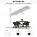 PURPLE LEAF Outdoor Patio Umbrella with Base, Best White Cantilever Umbrellas