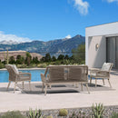 PURPLE LEAF Rivra 4-Piece Patio Conversation Set with Wicker Chairs and hick Sofa Cushions for Garden