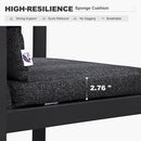 PURPLE LEAF Outdoor Bar Stools Set of 2 Modern Aluminum Barstools with Stainless Removable Cushion Patio Bar Stool for Kitchen Outside Island Backyard