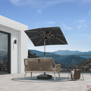 PURPLE LEAF Deluxe Aluminum Market Umbrella, Outdoor Table Umbrella for Patio, Porch