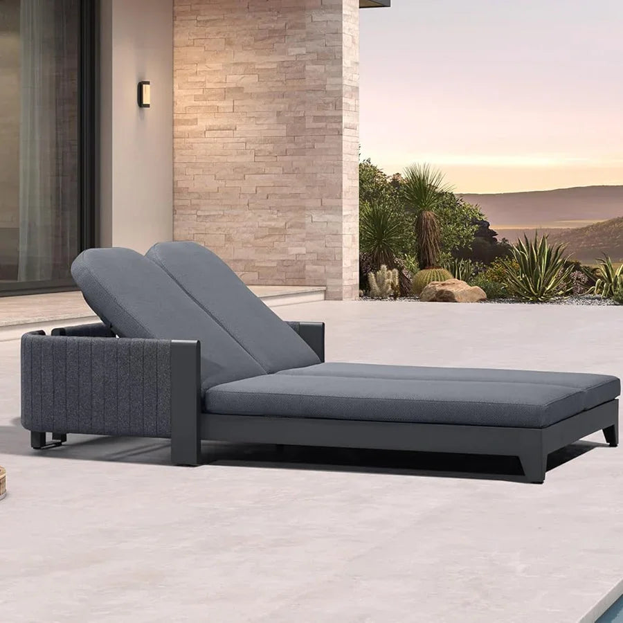 Outdoor Chaise Lounge | Adjustable Poolside Recliner