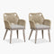 OPEN BOX I PURPLE LEAF Outdoor Dining Chair ×2 All-Weather PE Rattan with Aluminum Frame