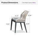 PURPLE LEAF 2 Pieces  Sunbrella Patio Dining Chairs with All-Weather Wicker Back and Comfortable Cushions for Deck, Garden, Kitchen