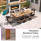 PURPLE LEAF 7 / 9 / 11 pcs Outdoor Dining Set Patio Dining Furniture for Lawn Backyard Deck Brown