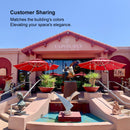 PURPLE LEAF Round Cantilever Patio Umbrella Heavy Duty Umbrella for Porch Garden Pool