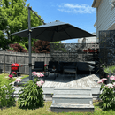PURPLE LEAF Patio Outdoor Large Umbrella Square and Rectangular Cantilever Yard Sun Umbrellas