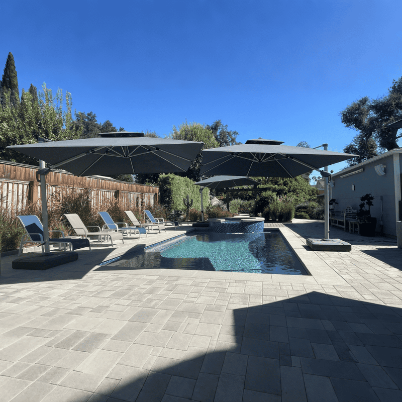 PURPLE LEAF Best Square Cantilever Pool Umbrella Outdoor Patio Sun Porch Umbrella