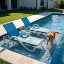 PURPLE LEAF Patio Chaise Lounge Plastic Pool Outdoor Lounge Chair with Aluminum Frame Stackable Patio Tanning Chairs for Poolside Sunbathing Beach Deck Yard