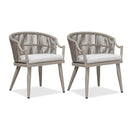 PURPLE LEAF Outdoor Dining Chairs Set of 2 Modern Furniture Chairs with Comfortable Cushions and Aluminum Frame for Outdoor, Indoor, or Kitchen