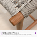 PURPLE LEAF Bar Stools Set of 2 with Back Aluminum Patio Counter Height Stools for Pool Lawn Kitchen All Weather Wicker Outdoor Bar Chairs