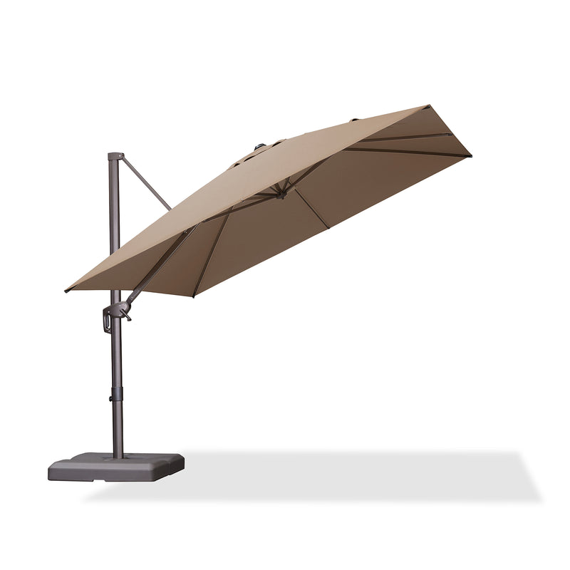 PURPLE LEAF Patio Cantilever Umbrella with Aluminum Offset Hanging for Pool Garden Deck