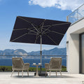 PURPLE LEAF Hailar Deluxe Aluminum Market Umbrella, Outdoor Table Umbrella for Patio, Porch
