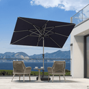 PURPLE LEAF Deluxe Aluminum Market Umbrella, Outdoor Table Umbrella for Patio, Porch