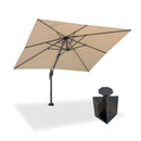 PURPLE LEAF Pool Umbrella Outdoor Cantilever Umbrella with In-ground Base
