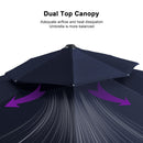 PURPLE LEAF Large Round Patio Cantilever Umbrella for Deck, Pool, Backyard