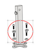 #Classic Series# Screw Kit for Securing Double Top Hand Crank Rotating Umbrella to Base