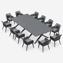 PURPLE LEAF Outdoor Dining Set All-Weather PE Rattan Outdoor Patio Furniture Set with Aluminum Frame