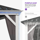 PURPLE LEAF White Gazebo for Modern Backyard Double Galvanized Steel Roof Awning and Upgrade Curtain Reinforcement Support Rods