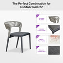 PURPLE LEAF 7 / 9 / 11 pcs Outdoor Dining Set Patio Dining Furniture for Lawn Backyard Deck Brown