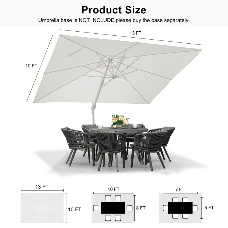 PURPLE LEAF White Outdoor Patio Umbrella Economical Large Patio Umbrellas