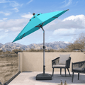 PURPLE LEAF Crank and Tilt Table Umbrella Outdoor Patio Market Umbrella with Visible Hand Crank System